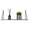 House Nordic Arnhem Shelf - plank met zwart frame en een naturel houten plank