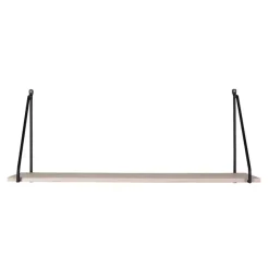House Nordic Arnhem Shelf - plank met zwart frame en een naturel houten plank