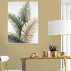Schilderijen-Art for the Home Handgeschilderd Canvas Lush Leaves 100x70cm
