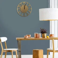 Klokken-Art for the Home Klok Luxe gouden ronde Hangende Klok 40cm