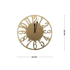 Klokken-Art for the Home Klok Luxe gouden ronde Hangende Klok 40cm