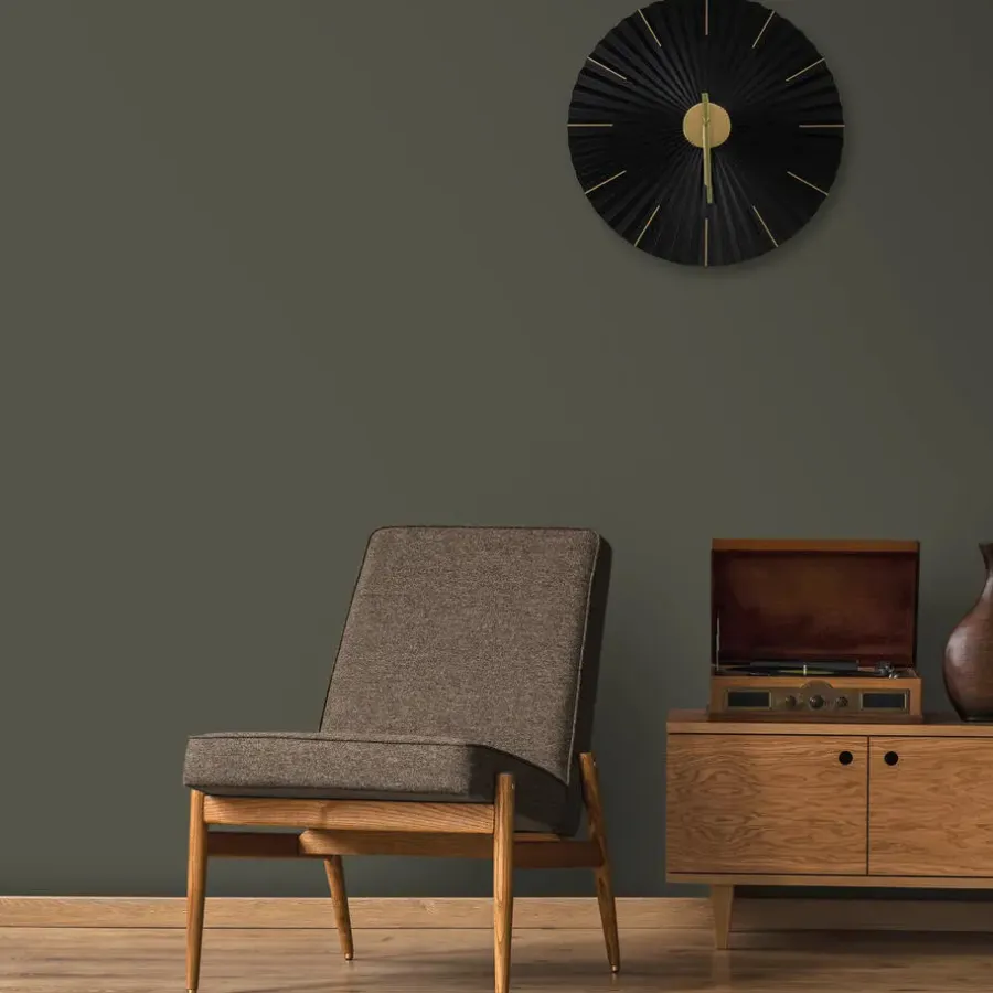Klokken-Art for the Home Klok Luxe zwart en goud Hangende Klok Origami 59cm