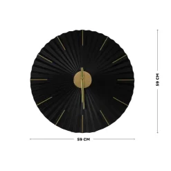 Klokken-Art for the Home Klok Luxe zwart en goud Hangende Klok Origami 59cm