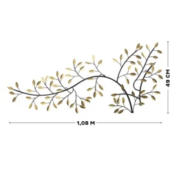 Art for the Home Metal Art Gold branch 1,08m x 49cm