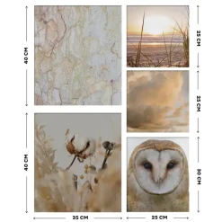 Art for the Home Natuur Canvas Set van 5 80x60 cm