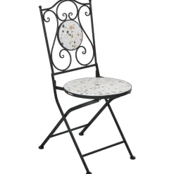 Bistro- & Balkonsets-Leen Bakker ARTENA - Set van 2 tuinstoelen - Zwart - IJzer