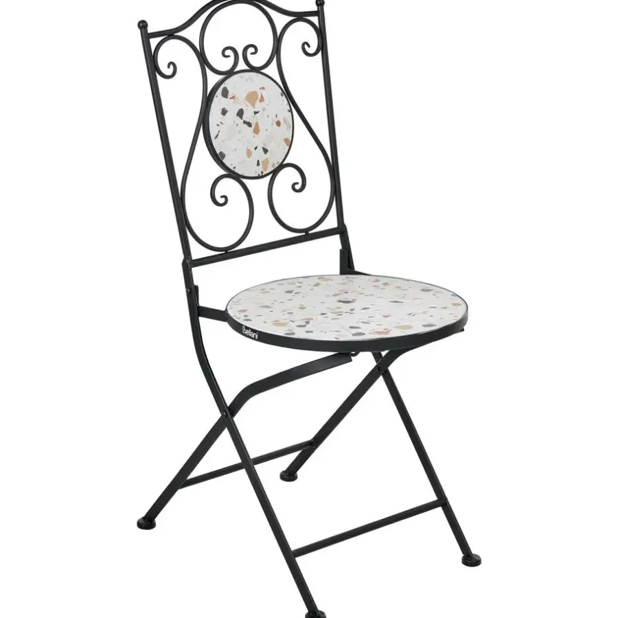 Bistro- & Balkonsets-Leen Bakker ARTENA - Set van 2 tuinstoelen - Zwart - IJzer