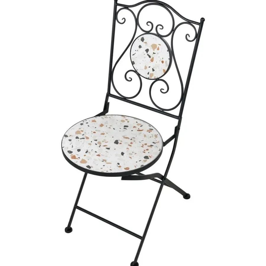 Bistro- & Balkonsets-Leen Bakker ARTENA - Set van 2 tuinstoelen - Zwart - IJzer