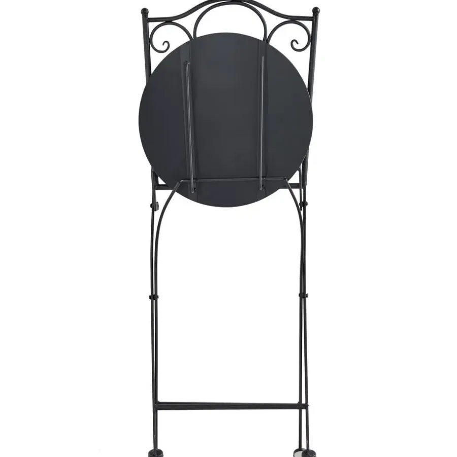 Bistro- & Balkonsets-Leen Bakker ARTENA - Set van 2 tuinstoelen - Zwart - IJzer
