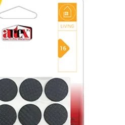 Vloerbescherming-Artex Meubelviltjes/antislip - zwart - 16x - rubber - rond - 2,2 cm