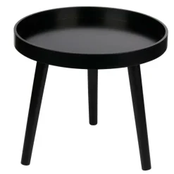 Bijzettafels-Arti Casa Bijzettafel - plantverhoger - zwart - hout - 40 x 36 cm