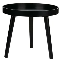 Bijzettafels-Arti Casa Bijzettafel - plantverhoger - zwart - hout - 40 x 36 cm