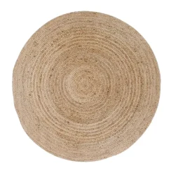 Jute Vloerkleden-Leen Bakker Artichok Milou Jute Vloerkleed Ø 180 cm - Naturel