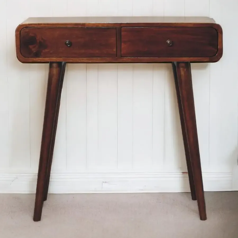 Sidetables-Artisan Furniture Massief Houten Kastanje Hal Tafel