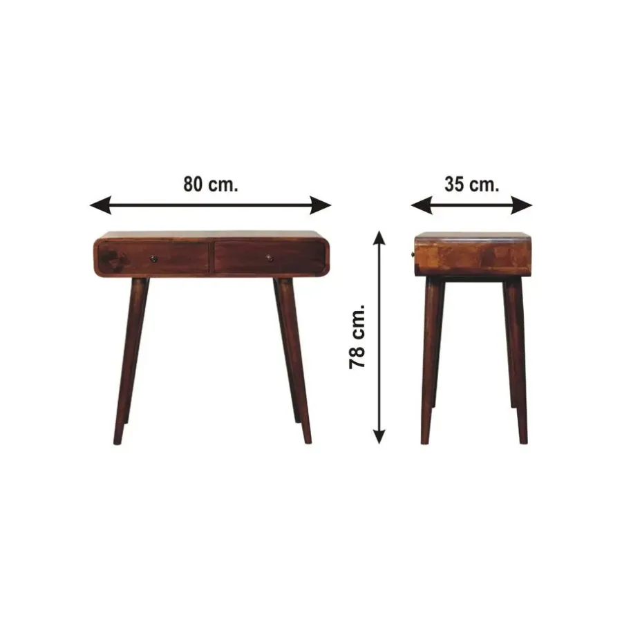 Sidetables-Artisan Furniture Massief Houten Kastanje Hal Tafel