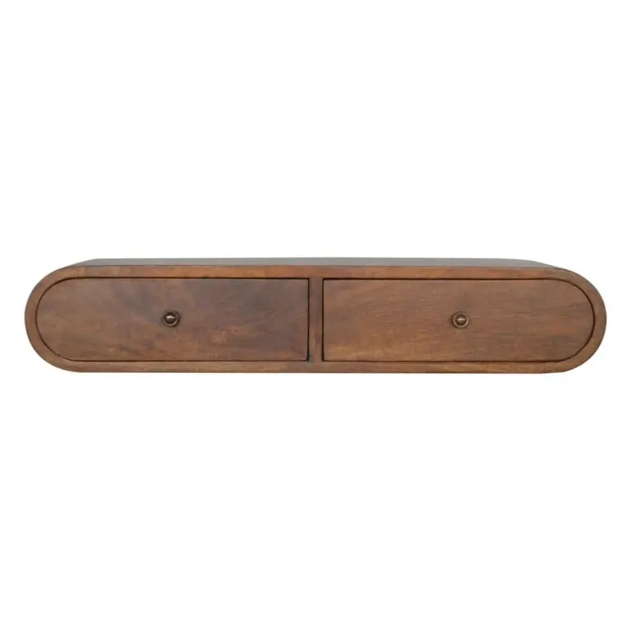 Sidetables-Artisan Furniture Solid hout Drijvende Kastanje Londen Sidetable
