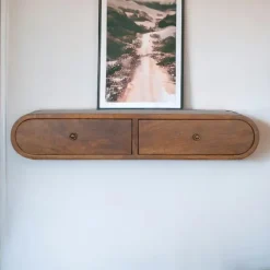 Sidetables-Artisan Furniture Solid hout Drijvende Kastanje Londen Sidetable
