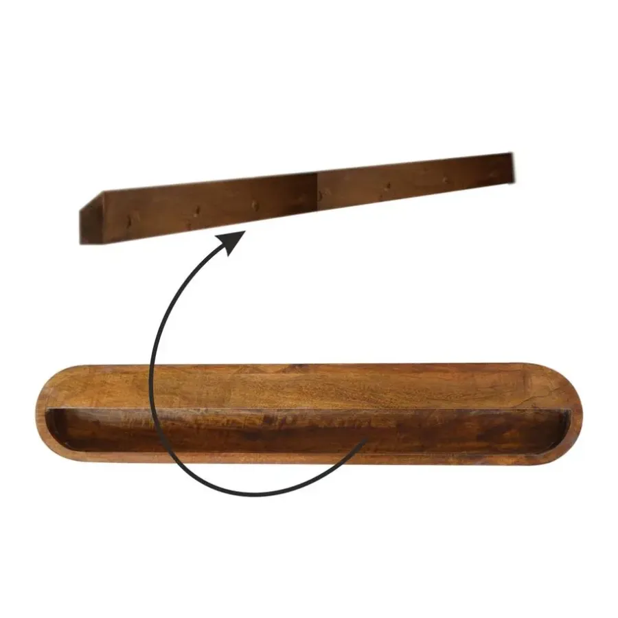 Sidetables-Artisan Furniture Solid hout Drijvende Kastanje Londen Sidetable