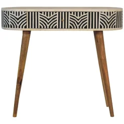 Sidetables-Artisan Furniture Solid hout Edessa Sidetable Tafel met Bone Inlay