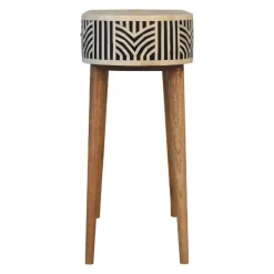 Sidetables-Artisan Furniture Solid hout Edessa Sidetable Tafel met Bone Inlay