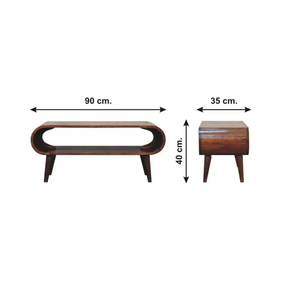 Salontafels-Artisan Furniture Solid hout Amaya Nordic Stijl Salontafel