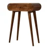 Sidetables-Artisan Furniture Solid hout Ronde Kastanje Sidetable