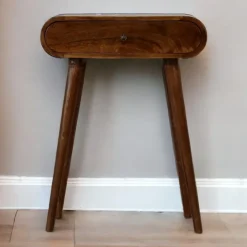 Sidetables-Artisan Furniture Solid hout Ronde Kastanje Sidetable