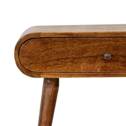 Sidetables-Artisan Furniture Solid hout Ronde Kastanje Sidetable