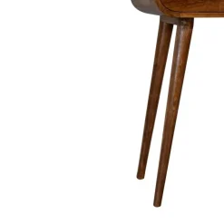 Sidetables-Artisan Furniture Solid hout Ronde Kastanje Sidetable