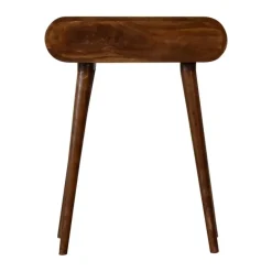 Sidetables-Artisan Furniture Solid hout Ronde Kastanje Sidetable