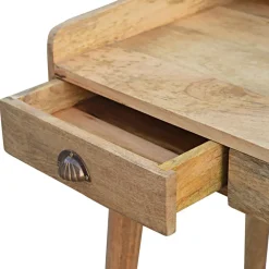 Artisan Furniture Solid hout Bureau met Rugleuning en Schelpvorm