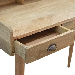 Artisan Furniture Solid hout Bureau met Rugleuning en Schelpvorm