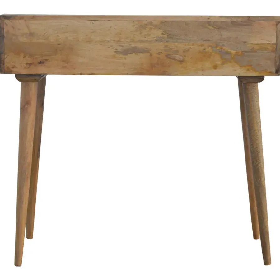 Artisan Furniture Solid hout Bureau met Rugleuning en Schelpvorm