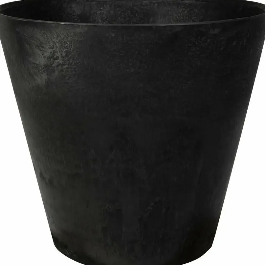Ter Steege Artstone Bloempot Claire - zwart - 43x39 cm - met drainagesysteem