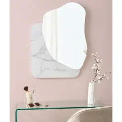 Leen Bakker ARVERT - Wandspiegel - Wit - MDF