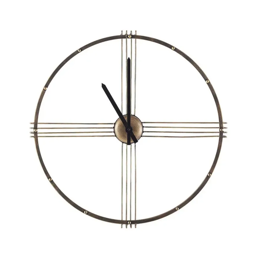Beliani ASCONA - Wandklok - Goud - Metaal