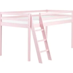 Beliani ASCOUX - Kinderbed - Roze - 90 x 200 cm - Dennenhout