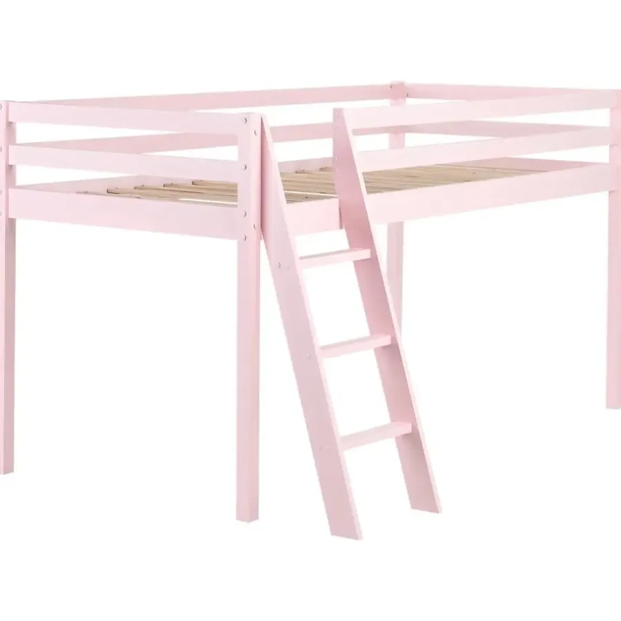 Beliani ASCOUX - Kinderbed - Roze - 90 x 200 cm - Dennenhout