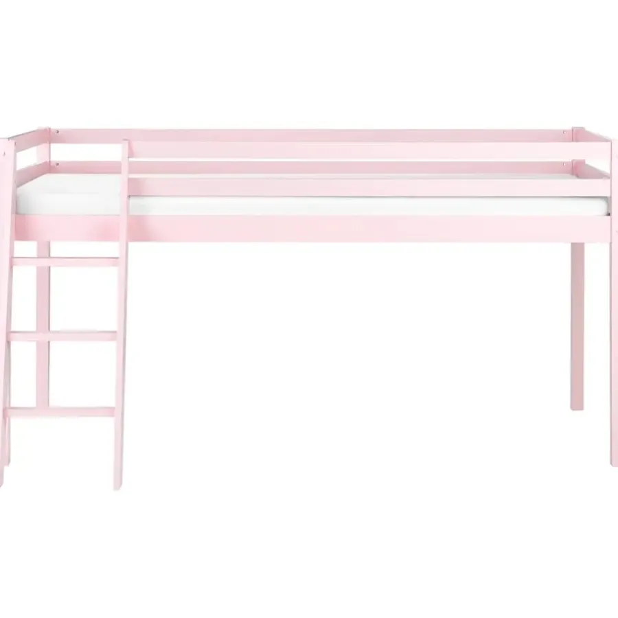 Beliani ASCOUX - Kinderbed - Roze - 90 x 200 cm - Dennenhout