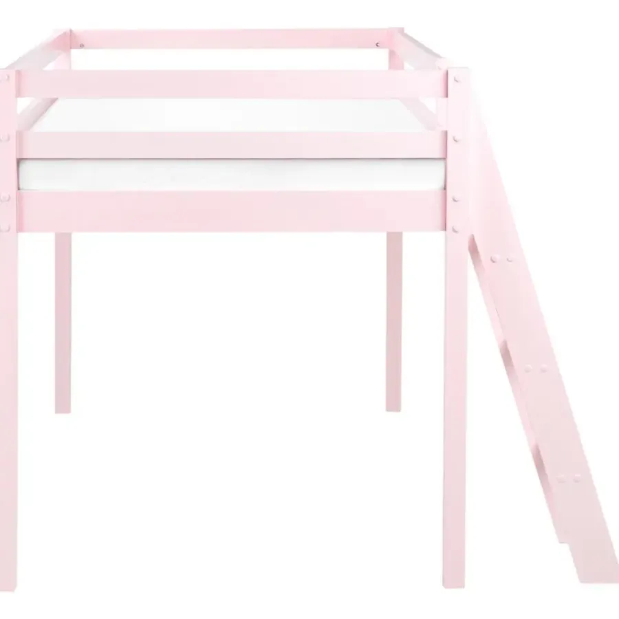 Beliani ASCOUX - Kinderbed - Roze - 90 x 200 cm - Dennenhout