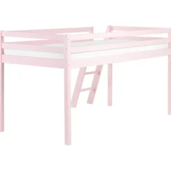 Beliani ASCOUX - Kinderbed - Roze - 90 x 200 cm - Dennenhout