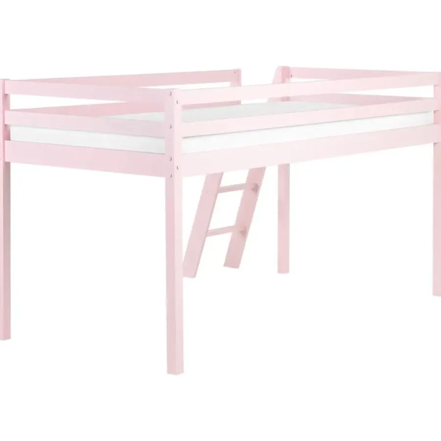 Beliani ASCOUX - Kinderbed - Roze - 90 x 200 cm - Dennenhout