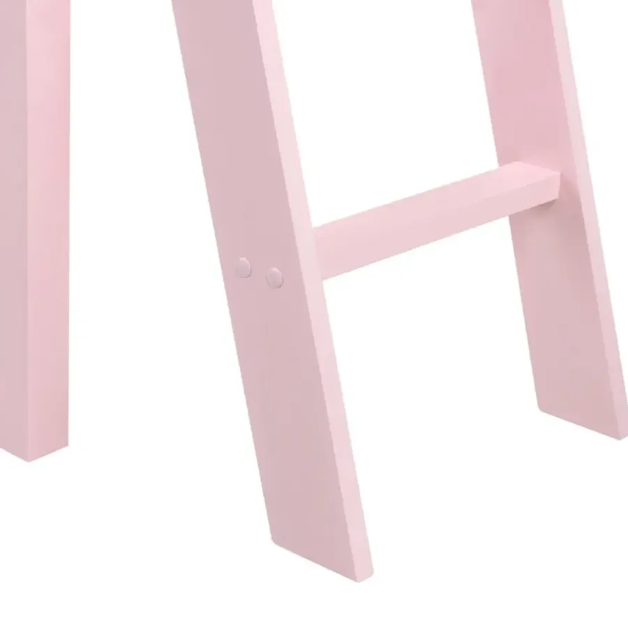 Beliani ASCOUX - Kinderbed - Roze - 90 x 200 cm - Dennenhout