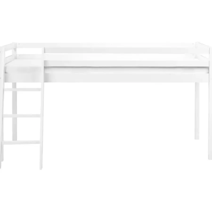 1-Persoons Bedden-Beliani ASCOUX - Kinderbed - Wit - 90 x 200 cm - Dennenhout