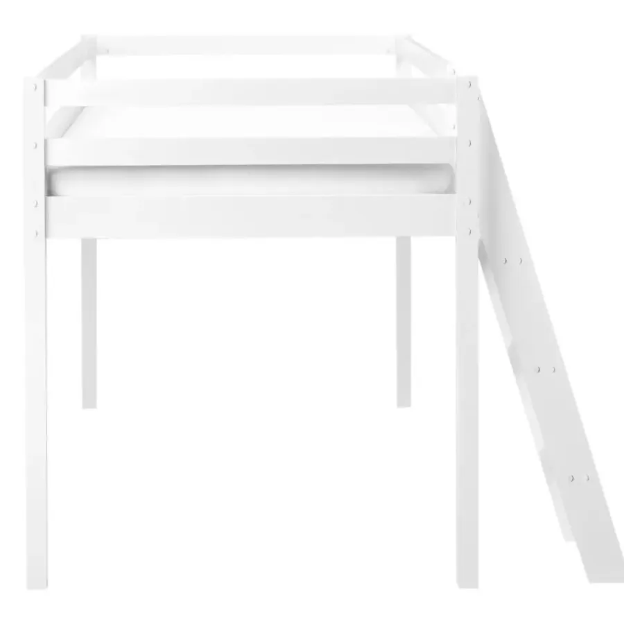 1-Persoons Bedden-Beliani ASCOUX - Kinderbed - Wit - 90 x 200 cm - Dennenhout