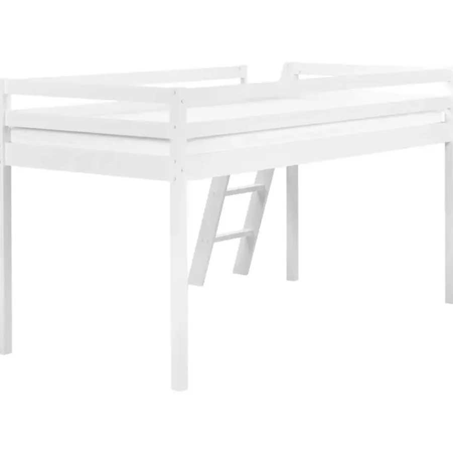 1-Persoons Bedden-Beliani ASCOUX - Kinderbed - Wit - 90 x 200 cm - Dennenhout