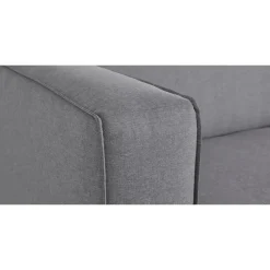 Dorel Home Asmund - Slaapbank 2-zits in grijze linnenoptik