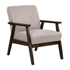 Fauteuils-Beliani ASNES - Fauteuil - Taupe - Polyester