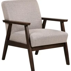 Fauteuils-Beliani ASNES - Fauteuil - Taupe - Polyester