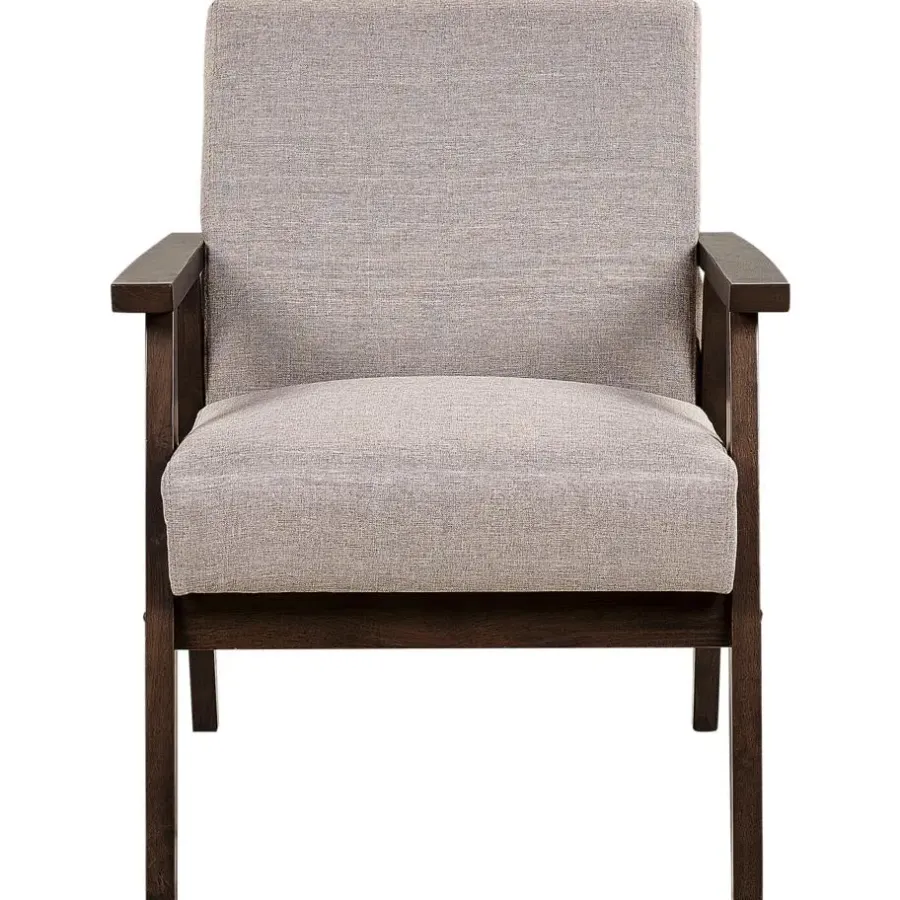 Fauteuils-Beliani ASNES - Fauteuil - Taupe - Polyester